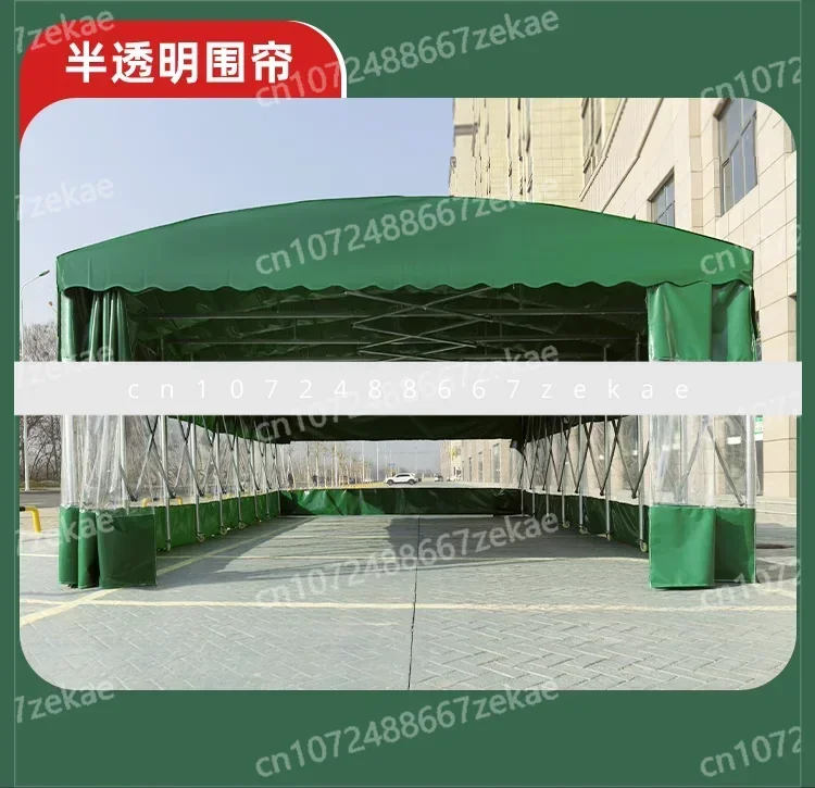 Mobile Canopy Warehouse Supper Stall Tent Electric Parking Shed Canopy Outdoor Rainproof Telescopic Large Push-pull Canopy