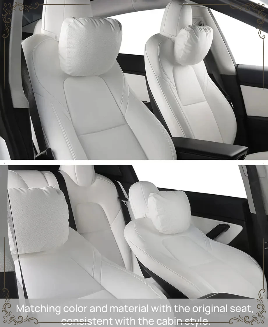 Suede Comfortable Headrest Neck Pillow For Tesla Highland Model 3/Y Model S Model X Accessories Car Neck Pillow for Traveling view 6