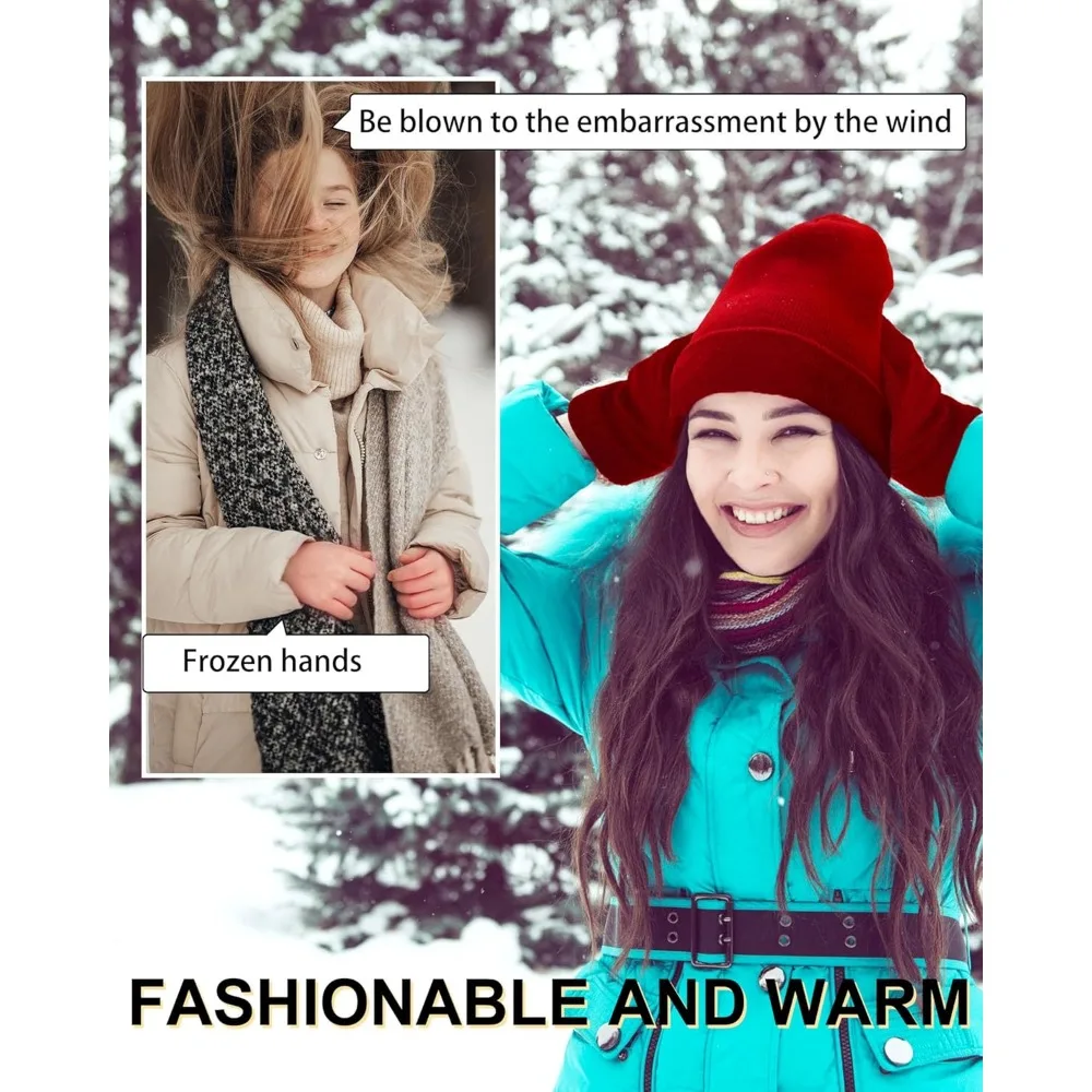مجموعة بيني وقفازات شتوية للجنسين، مجموعة كومبو من القبعة والقفازات الحرارية المكونة من 120 قطعة، مثالية للتبرعات والخيرية والمنزل