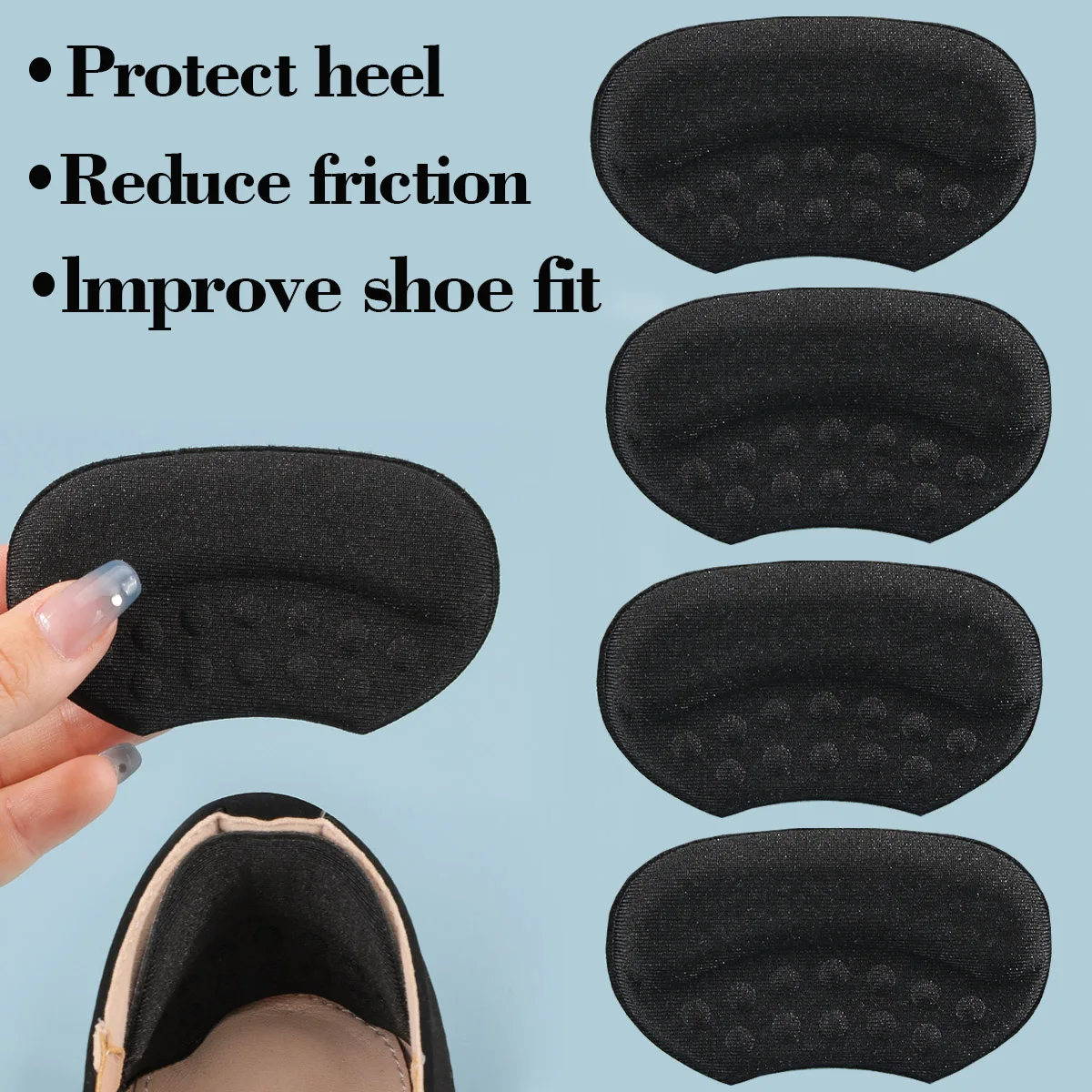 4/6piece Shoe Heel Cushions, Heel Pads for Too Large Shoes, Adjustable Accessories, Repair Shoe Insoles, Abrasion Heel Protector