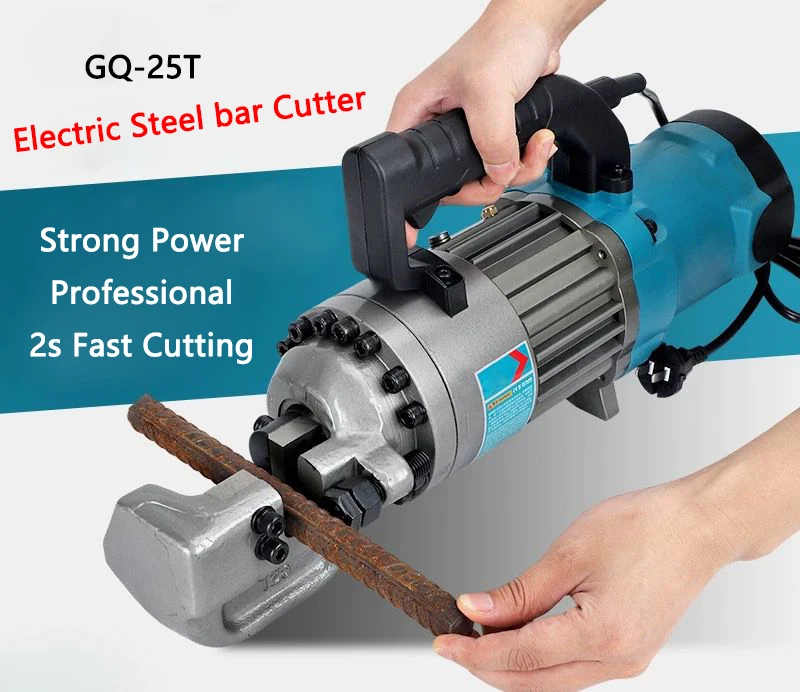 

Portable Handheld Electric Hydraulic Steel bar Cutter 4-25mm Rebar Cutting machine GQ-25T Rebar Scissors Steel bar Shear