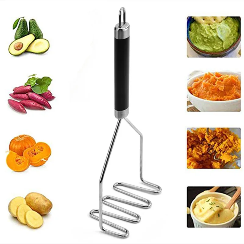 

Multifunctional Stainless Steel Potato Masher, Cooking Masher, Creative Fruit and Vegetable Baking Tool Kitchen