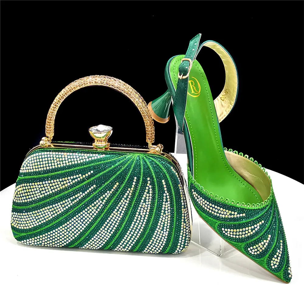 

Mature Ladies Style Sandals & Rectangular Bag Set Nigerian Party Shoes and Bag Comfortable Women's Shoes