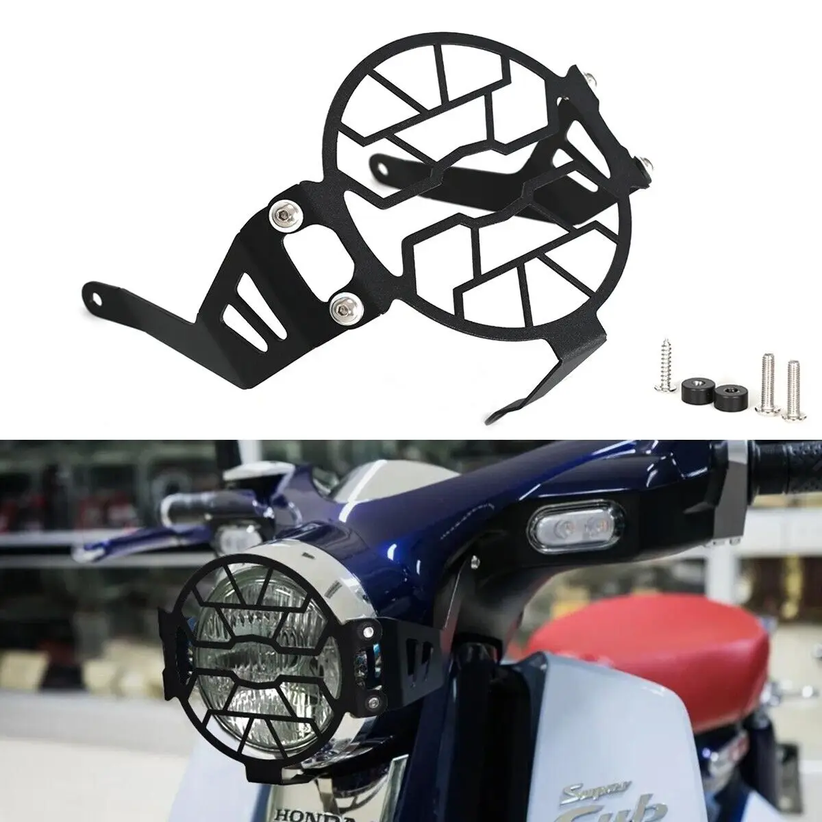 

Aluminum Front Headlight Protective Cover for Honda C125 Super Cub 2019-2024 Motorcycle Accessory