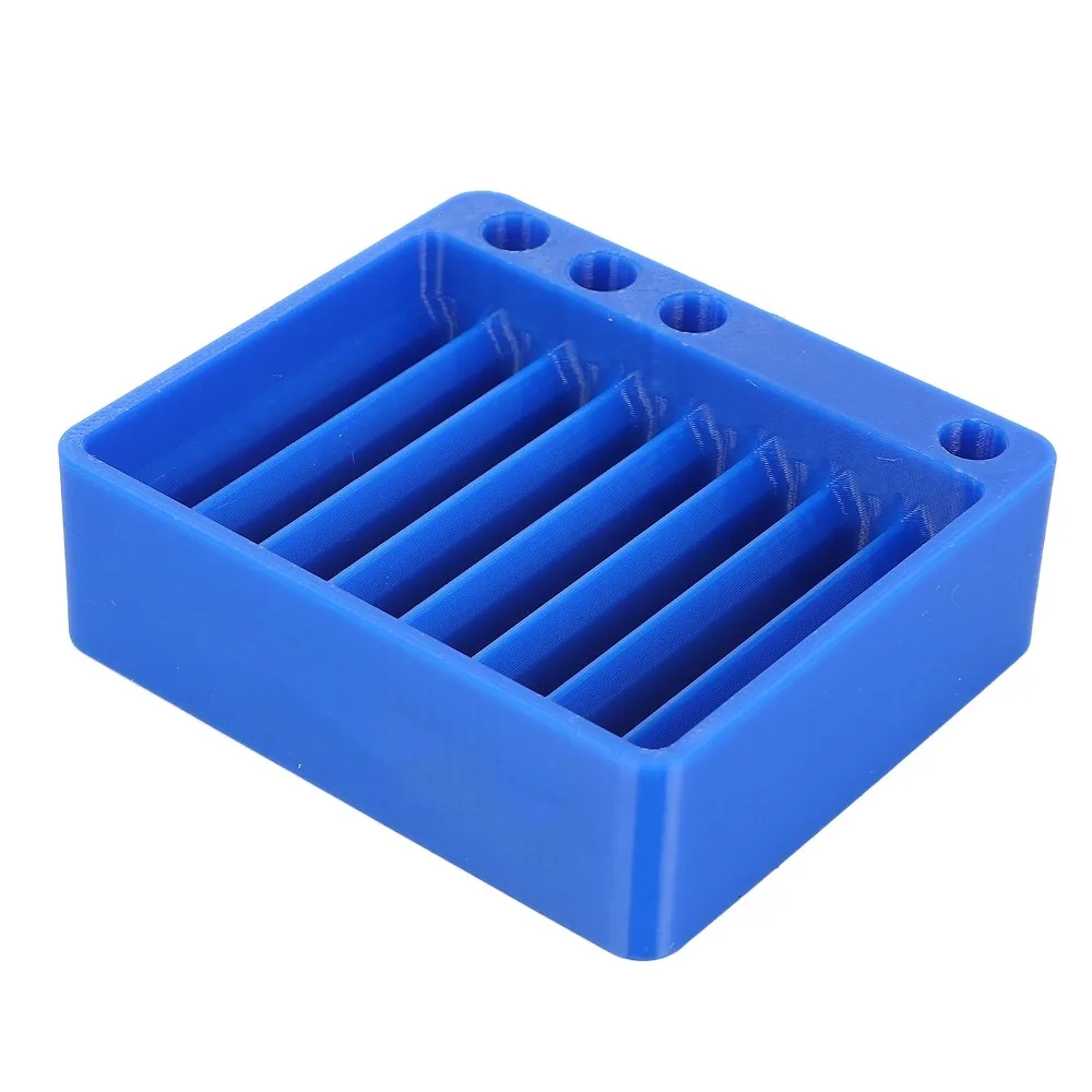 

Plastic Spoke Cap Storage Box 13G/14G/15G Compatible 48-Piece Capacity Spoke Nipple Shuffler Box Blue