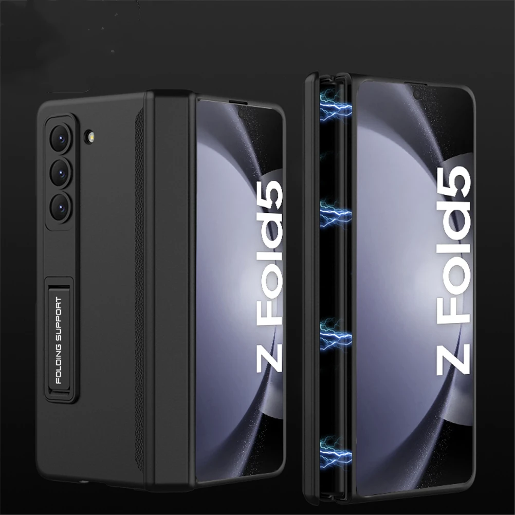 

For Samsung Galaxy Z Fold 7 6 Case Magnetic Hinge Fold 5 4 3 2 Shockproof Armor Bracket Stand Case Slim Hard Matte PC Cover