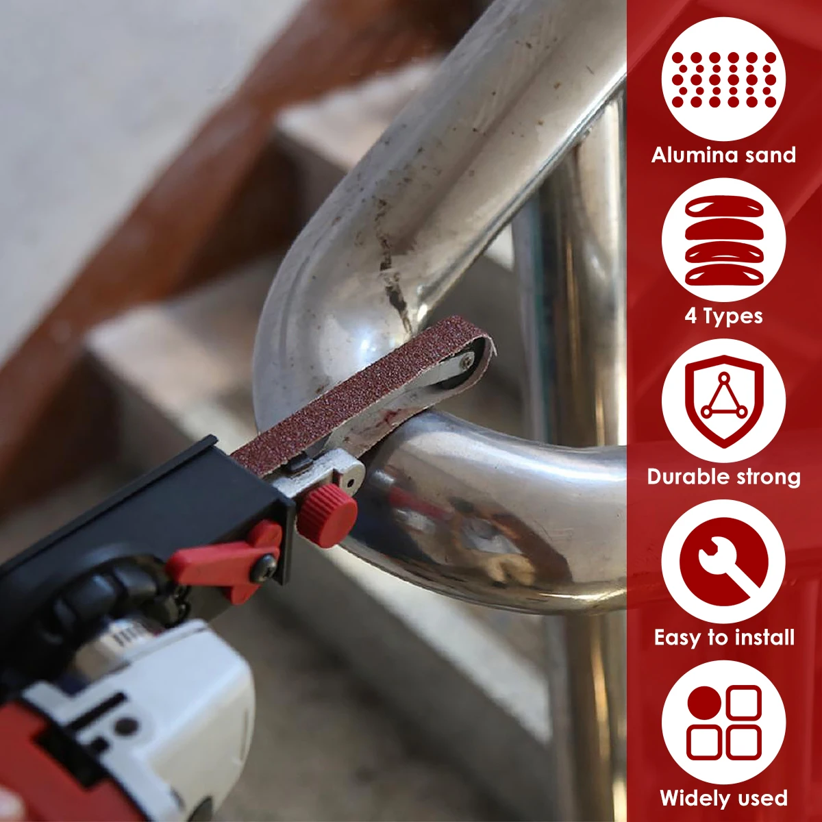 20 قطعة 13x457 مللي متر أحزمة صنفرة أكسيد الألومنيوم 40/60/80/120 حصى ساندر حزام جلخ لصنفرة الخشب والمعادن والبلاستيك #2