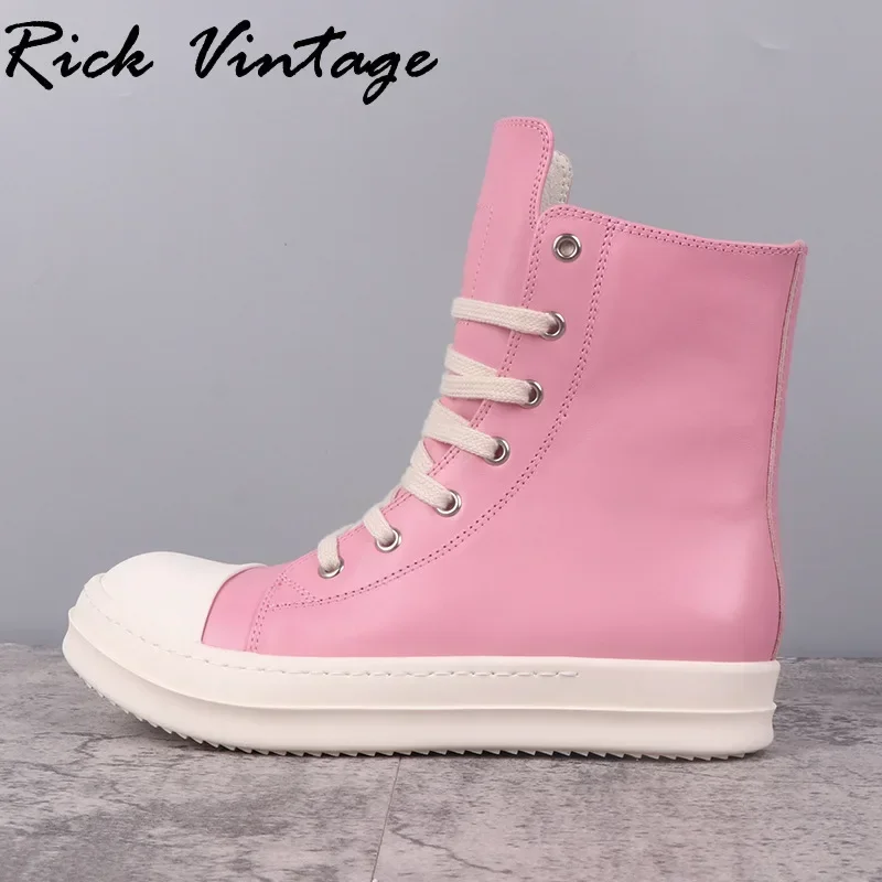 

Rick Vintage Minimalist Style Top Quality Men's High Top Sneakers Men's Lace Up Casual Shoes Women's Sports Shoes Big Size 47 48