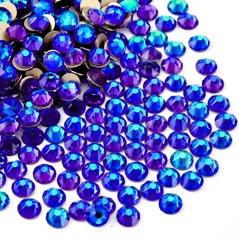 Billow Großhandel 2088 Glitzer-Saphirglas, 16 Schnitte, nicht Hotfix-Strasssteine, zum Aufkleben, für DIY-Nagelkunst-Dekorationen – Detail 11