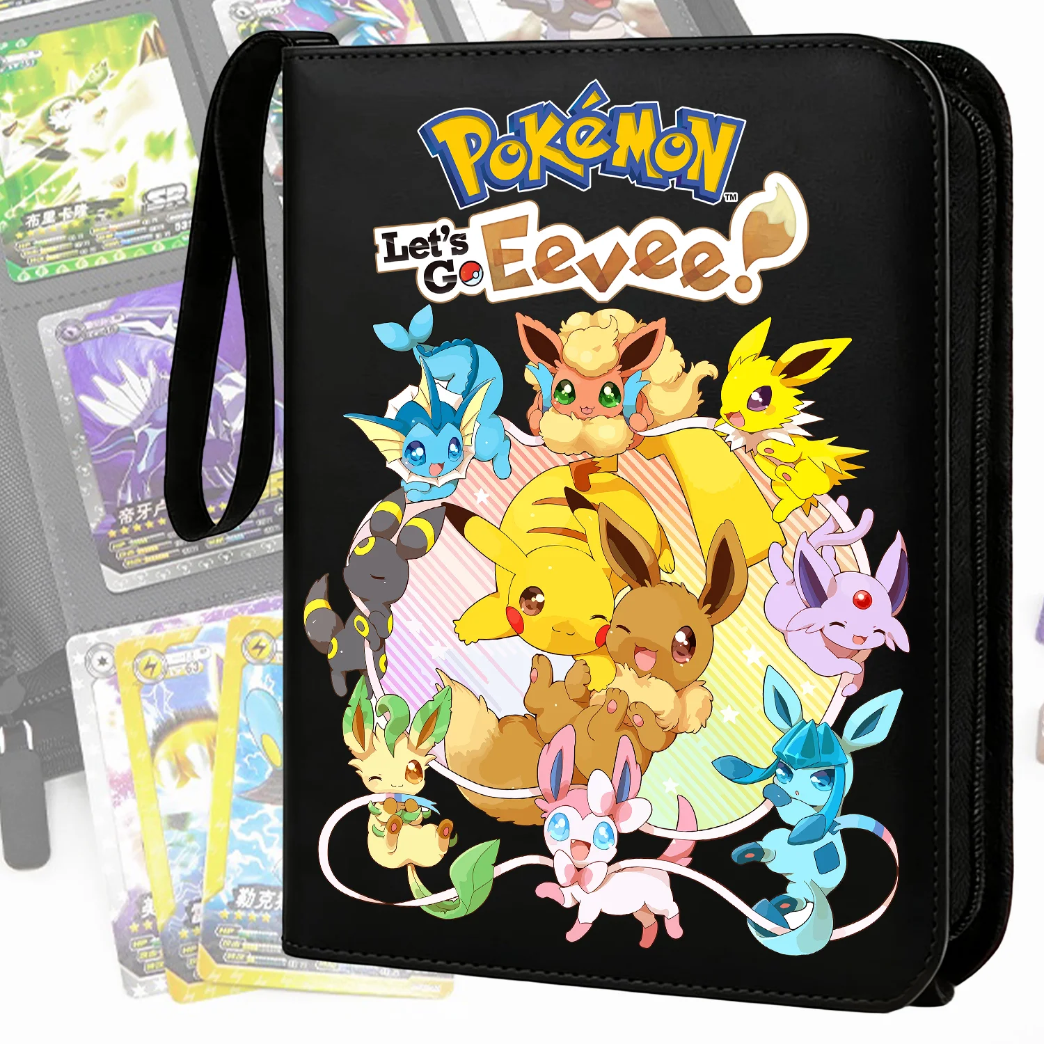 Charizard Bulbasaur Academia Figuren-Kartenhalter Aufbewahrungstasche Professionelles Feuchtigkeitsschutz-Kartenalbum 400 Fächer Doppelseitige Seiten