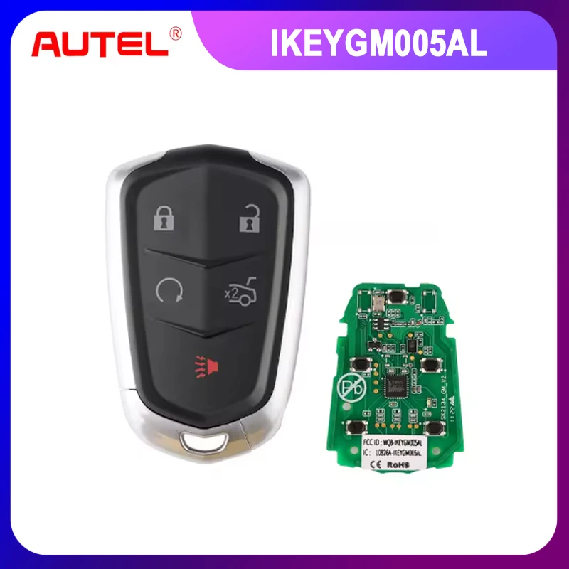1PCS AUTEL IKEYGM005AL GM005AL FOR GM-FOR Cadillac 5 Buttons Smart Universal Key