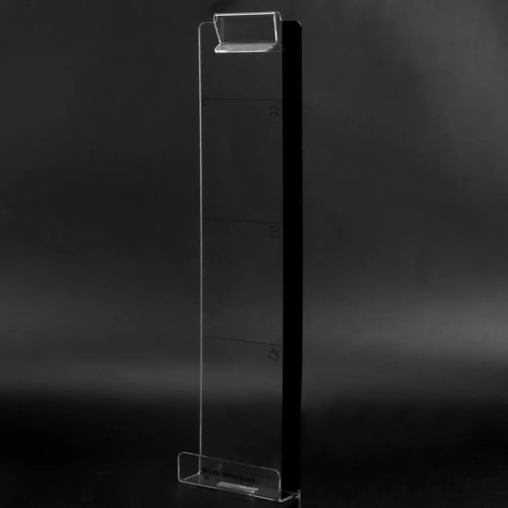 Convenient Acrylic Monitor Memo Board Transparent 30x8cm Sticky Note Holder Memo Pad Holder For Computer Users