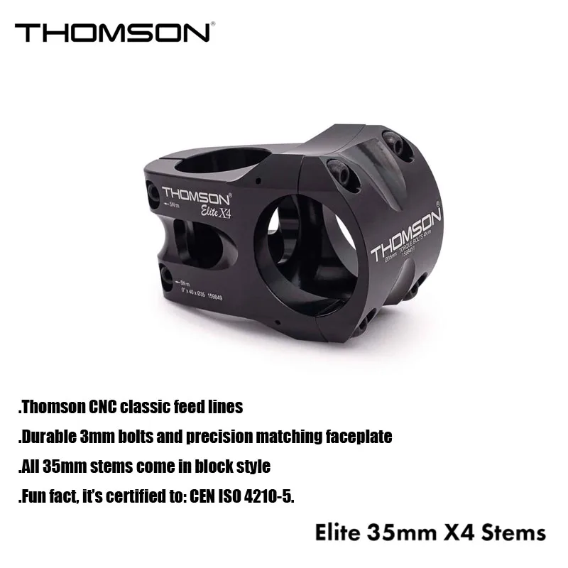 Thomson Elite 35mm X4 Stems 28.6mm at the front fork 35mm barbore Handle pile height MTB & Road bicycle acesssories cycling