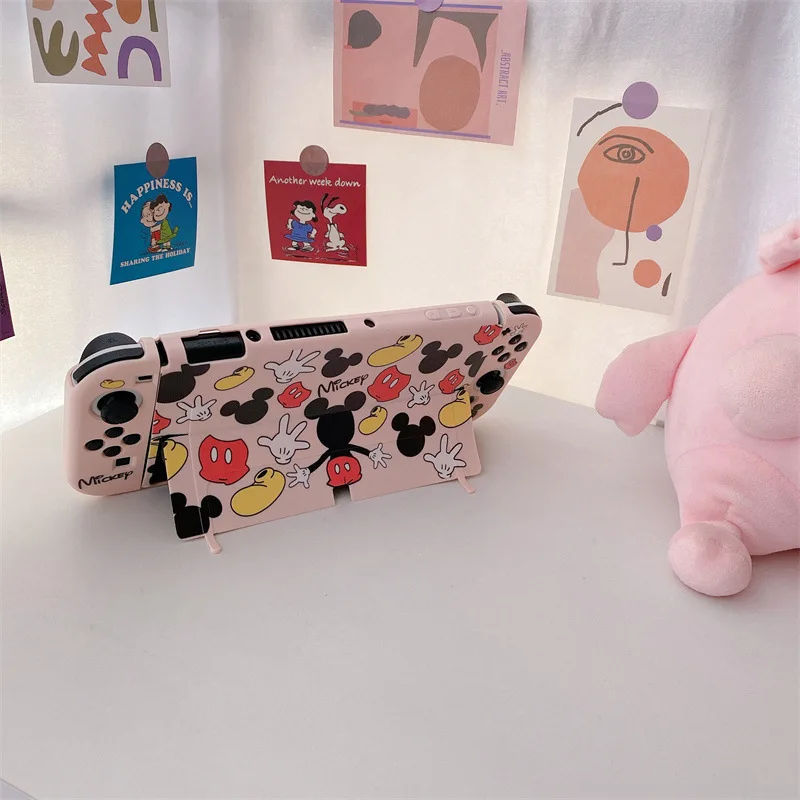 New Disney Mickey Soft Case Dock Station Cover Protective Shell for Nintendo Switch Oled NS Console Crystal Protector Skin