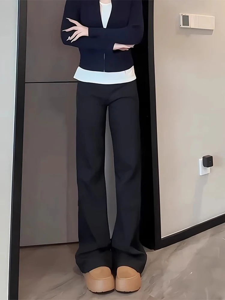 

Мужские джинсы Bla Fce с подкладкой, зауженные, прямые, с легким расклешением, эластичные, для весны и осени, повседневные, в стиле High Street