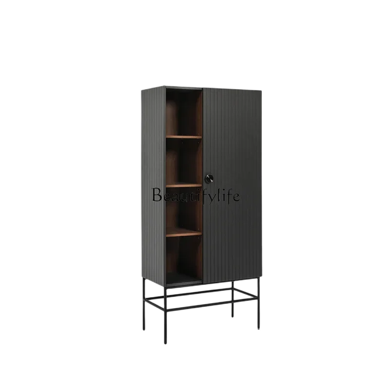 

13Nordic storage display case Italian simple metal open bookshelf