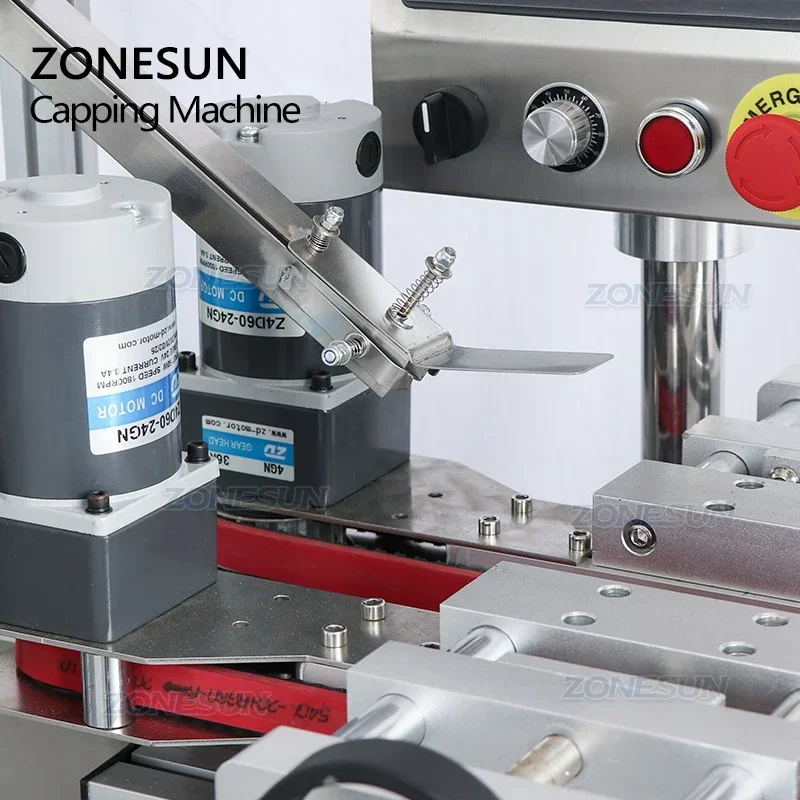 ZONESUN ZS-XG16P التلقائي الخطي المسمار الشامبو الحيوانات الأليفة زجاجة قطارة السد آلة زيت الطبخ مع غطاء المغذية الاهتزازية