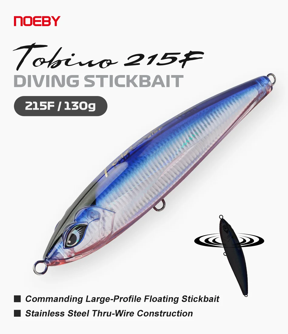 NOEBY Tobiuo Tauchköder 215mm 128g Schwimmender Pencil-Köder für Hochsee, Künstlicher Hartköder für Salzwasser-Thunfisch, GT und Großwildfischen – Detail 2