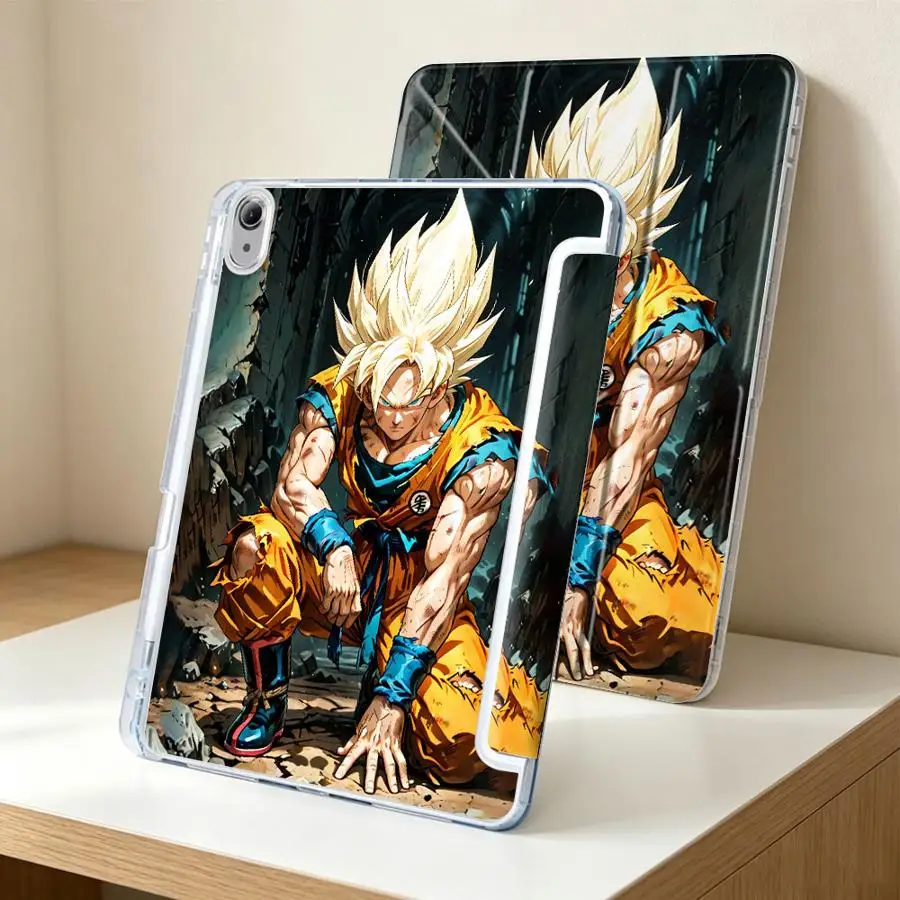 Dragon Ball Handsome Goku With Pen Slot Cover Tablet Case For Samsung Galaxy Tab S8 A8 S10 Lite S7 FE A9 Plus A11 S9 Plus