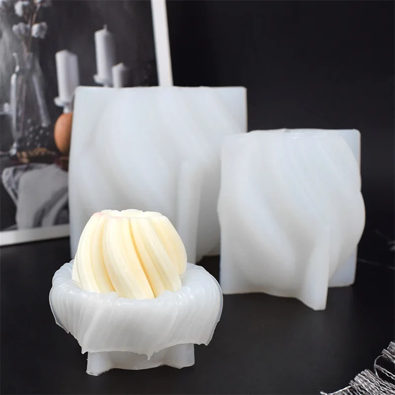 Wave Twisted Bar Aromatherapy Candle Mould DIY Three-Dimensional Decoration Gypsum Resin Mold