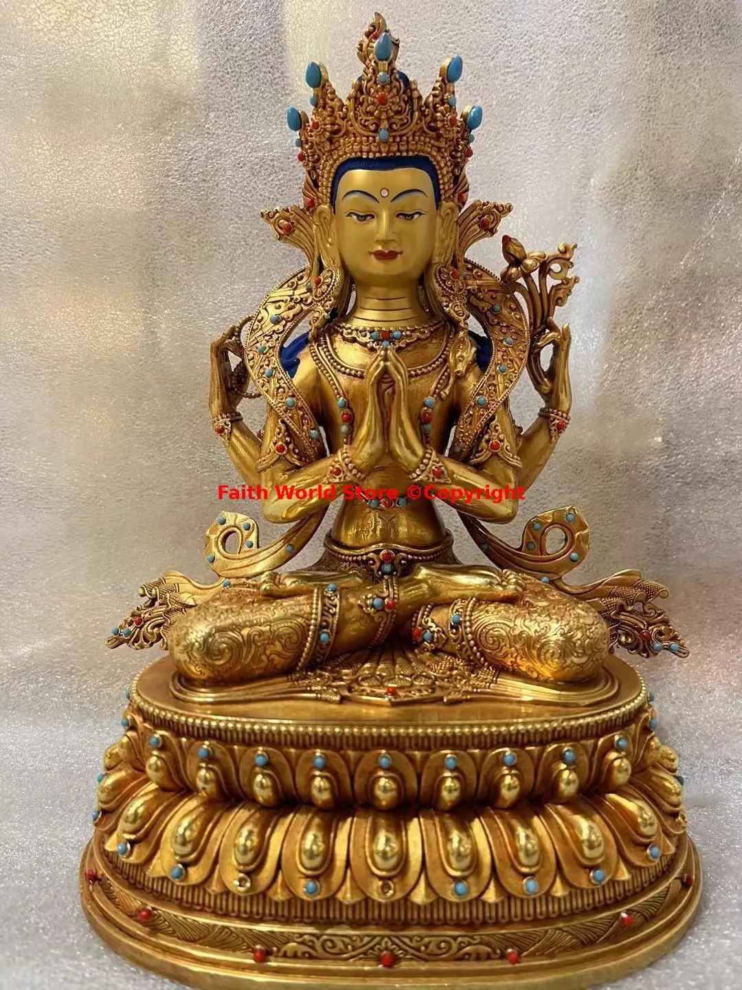 Imagem -03 - Tailândia Estátua do Buda Tântrico Jambhala Amarelo Amitabha Guru Shakyamuni Mitukpa Tara Verde Não 5a 21cm Good Tibet Tailândia