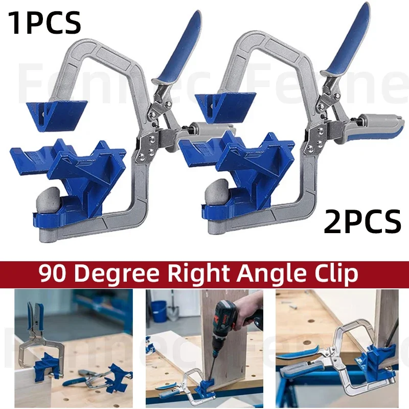 

90 Degree Right Angle Clip Woodworking Clamp Right-angle Fixing Tool Quick Clamp Pliers Picture Frame Corner Clip Hand Tool