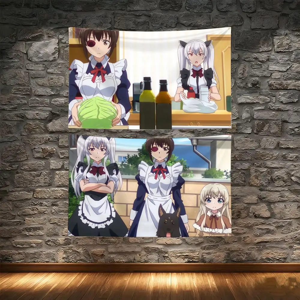 Tapisserie à motifs créatifs Comedy Anime U-Uchi no Maid ga Uzasugiru, décoration murale pour salon, décoration de fête en plein air