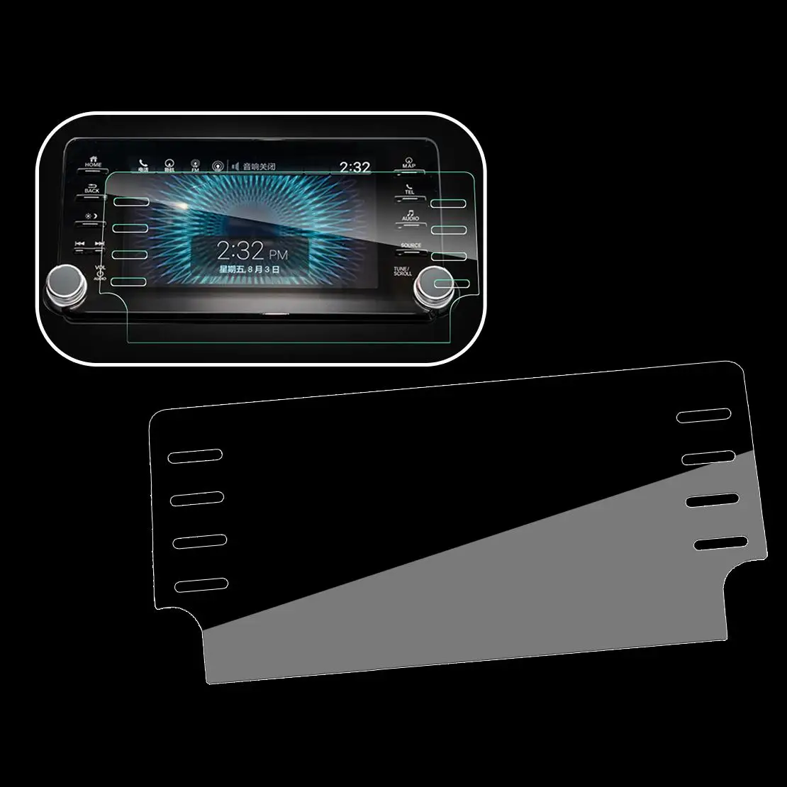 

Car Center Console Multimedia Navigation GPS Touch Screen Protector Tempered Glass Fit for Honda Accord Touring Hybrid LX Sport