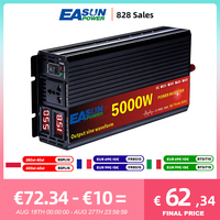 EASUN POWER Solar power Inverter 2000W 3000W 4000W 5000W pure sine wave 12v To 220v AC Voltage Converter Car Micro Inverter