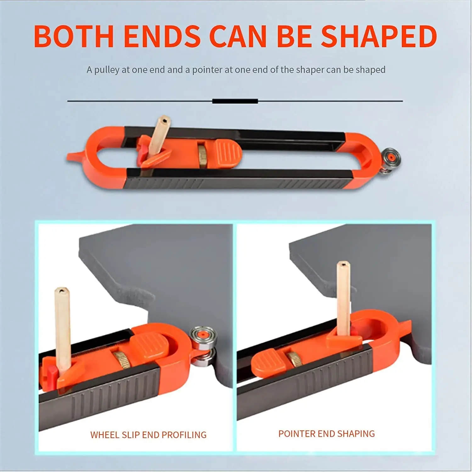 Precise Contour Gauge Scribe Tool with Lock for Pencil - Woodworking Edge Corner Measuring Profile Duplicator