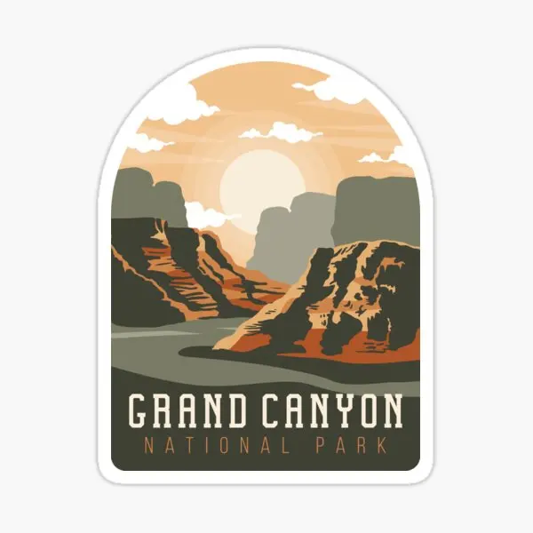 Grand Canyon 10 шт. наклейки для ноутбука, забавные аниме-наклейки для багажа, детский декор с принтом, украшения, фон, окно, комната