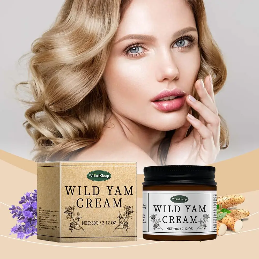 Wild Yam Cream melembapkan organik krim pemutih wajah dan halus perawatan kulit cerah produk Putih Natural Night J2T0