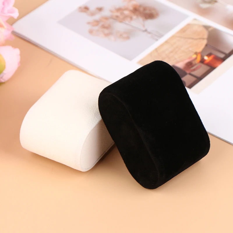 1Pc Watch Pillow Black Beige Suede Watch Cushions for Case Storage Box Wrist Watch Bracelet Display Stand Holder Organizer