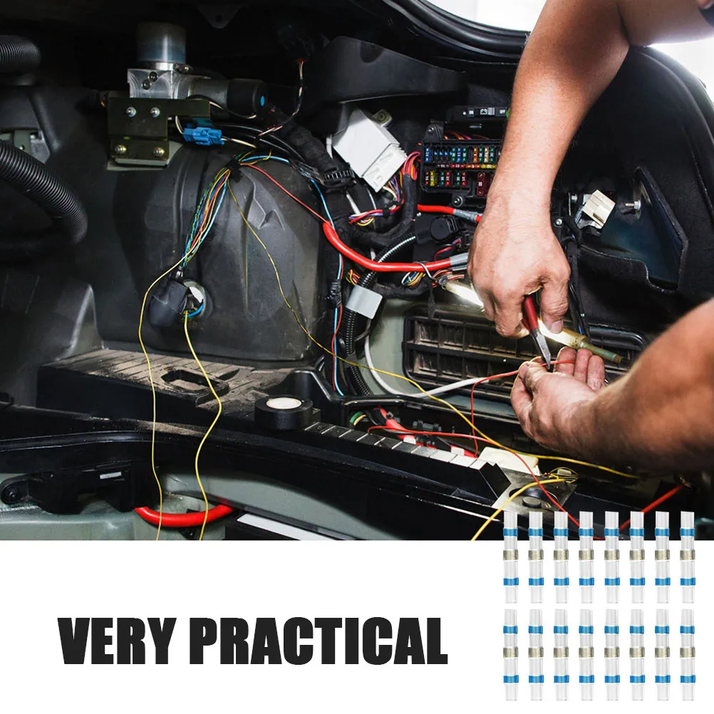 150Pcs Heat Shrink Solder Seal Butt Connectors Waterproof Insulated Electrical Terminals for Car Boat Wiring Fast Solderless