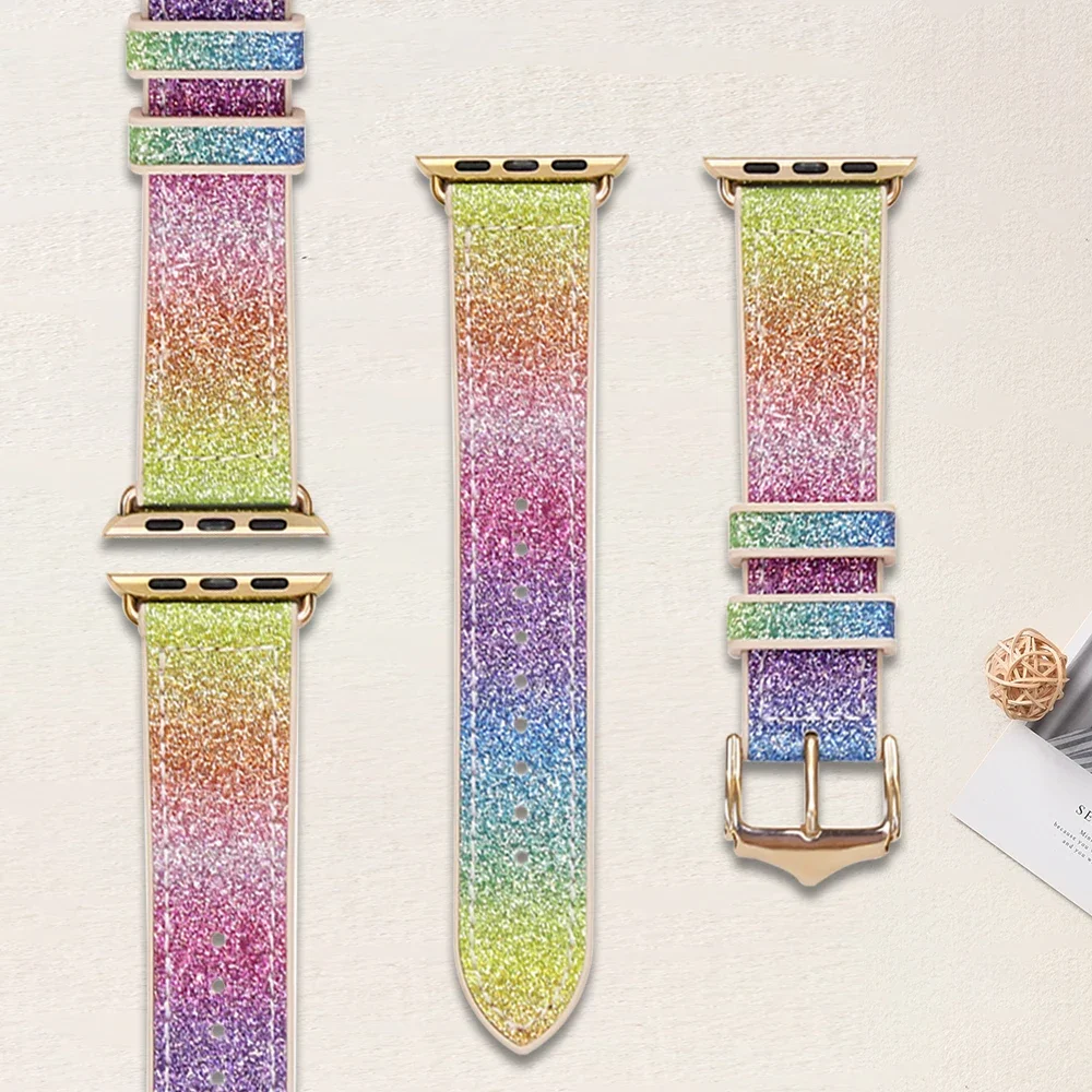 Кожаный + силиконовый ремешок для Apple Watch Ultra Band 44 мм 45 мм 49 мм 42 мм 46 мм Браслет для iwatch 10 9 8 7 6 5 4 SE 40 мм 41 мм