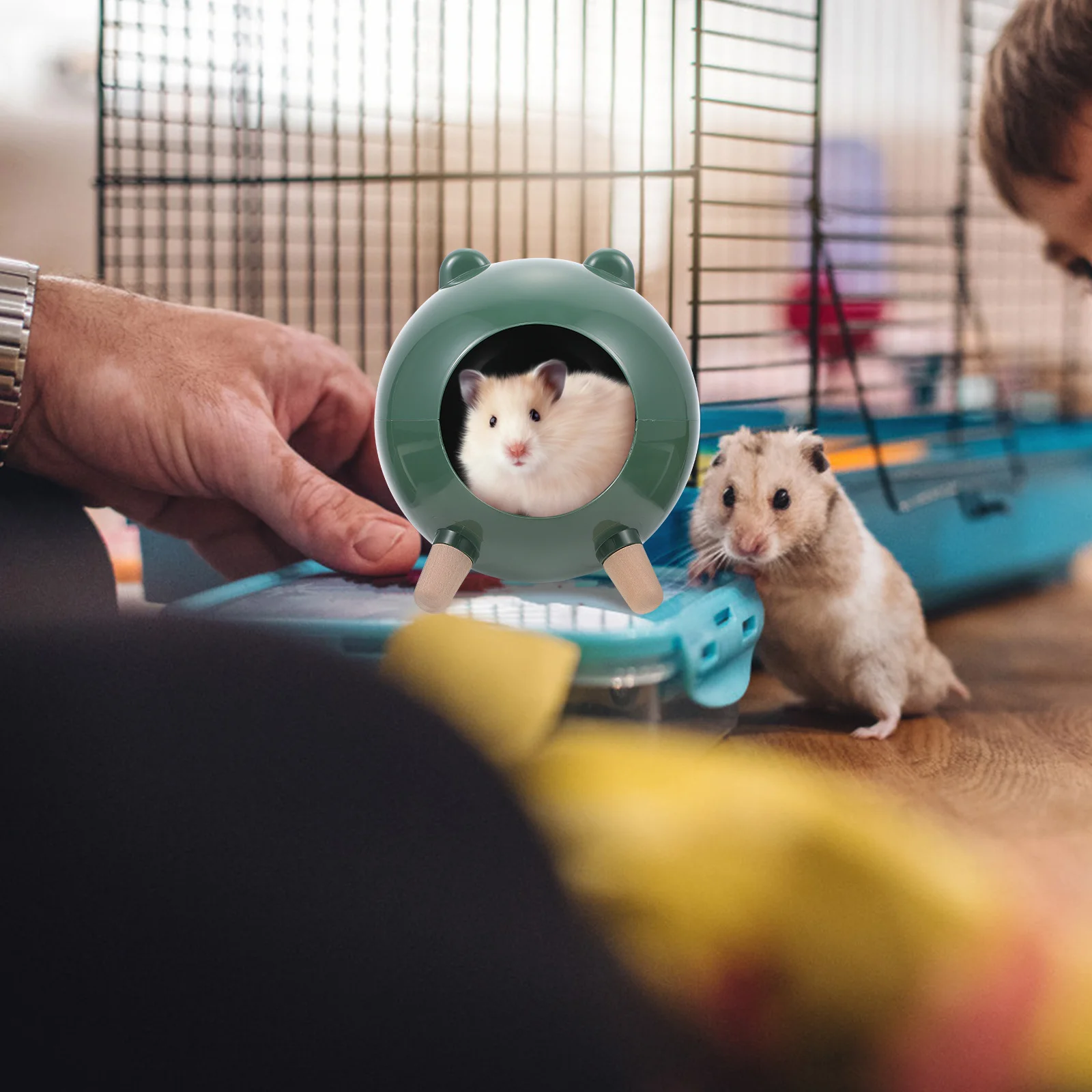 

Household Chinchilla House Strong ABS Wood Material Design Wear-Resistant Durable Hamster Accessory Safe Comfortable Pet Supply