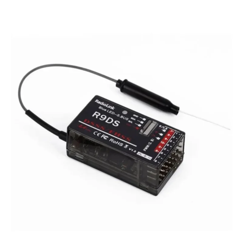 Radiolink R9DS 10 CH 2.4GHz RC Receiver SBUS PWM Long Range Control for Airplane Car Multirotors Fit AT9 AT10 AT9S AT10II