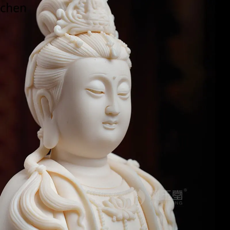Cz1 manjusri and puxian bodhisattva statue dehua white porcelain ceramic buddha statue for home decoration