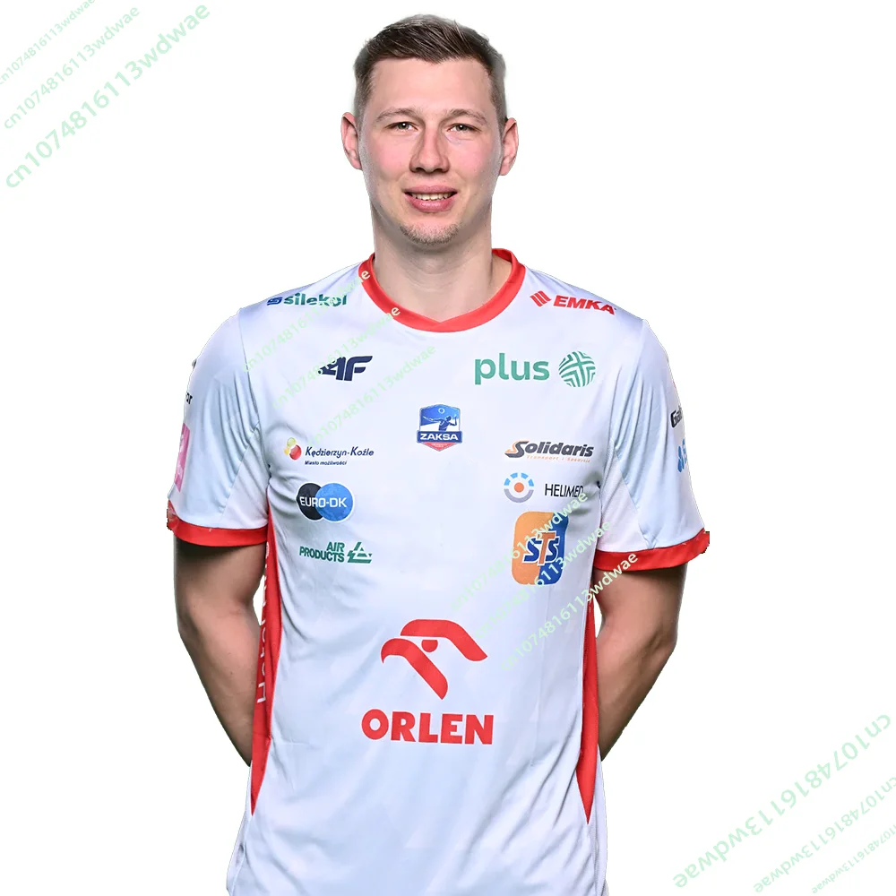 

Новинка 2026 ZAKSA: Польская волейбольная футболка для мужчин и детей, быстросохнущая, для тренировок, специальная форма для команд по чирлидингу