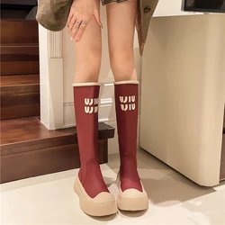 2024 Summer New Female Breathable Hollowed Out Mesh Boots Genuine Leather High Knight Boots Knee High Heels Show Thin Cool Boots