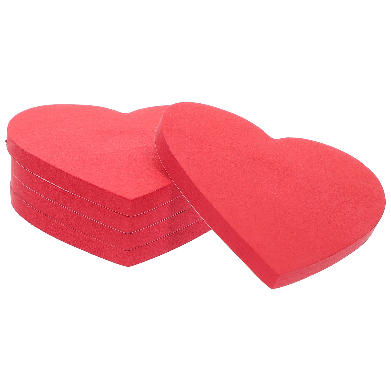 5 Books Scrapbook Notepads Love Sticky Notes Pads Heart-shaped Self-adhesive Memo Red School Office