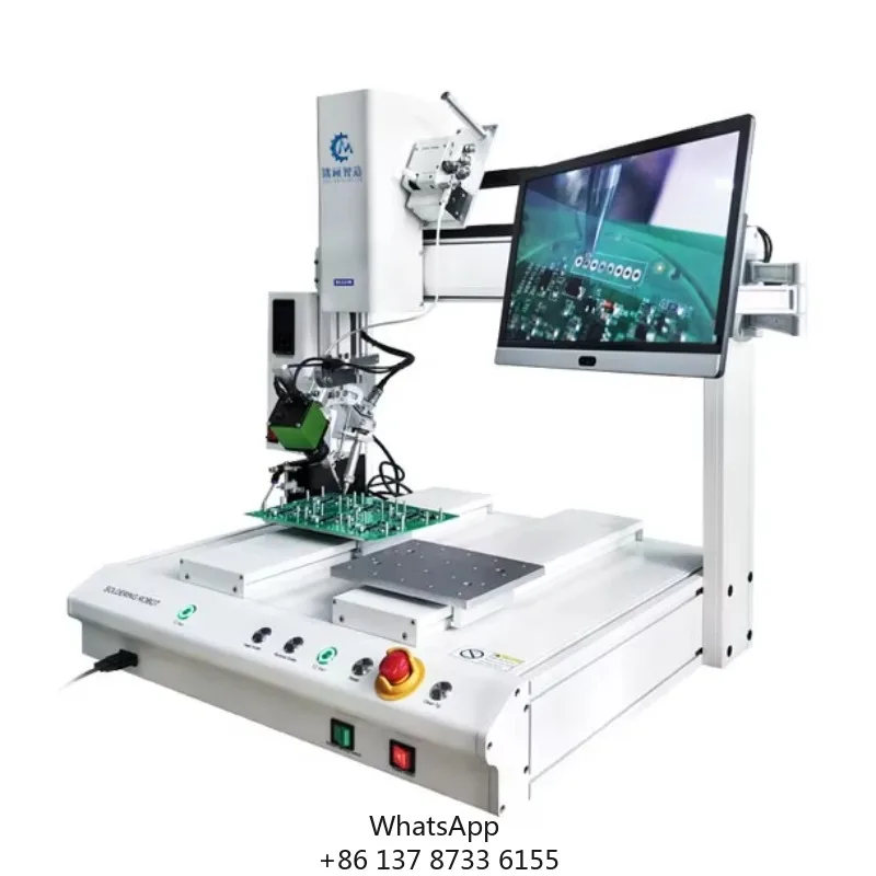 ماكينة لحام PCB PCBA SMD أوتوماتيكية منتج جديد 2020 توفر ماكينة لحام أوتوماتيكية روبوتية سريعة 4 محاور 110 فولت/220 فولت 85