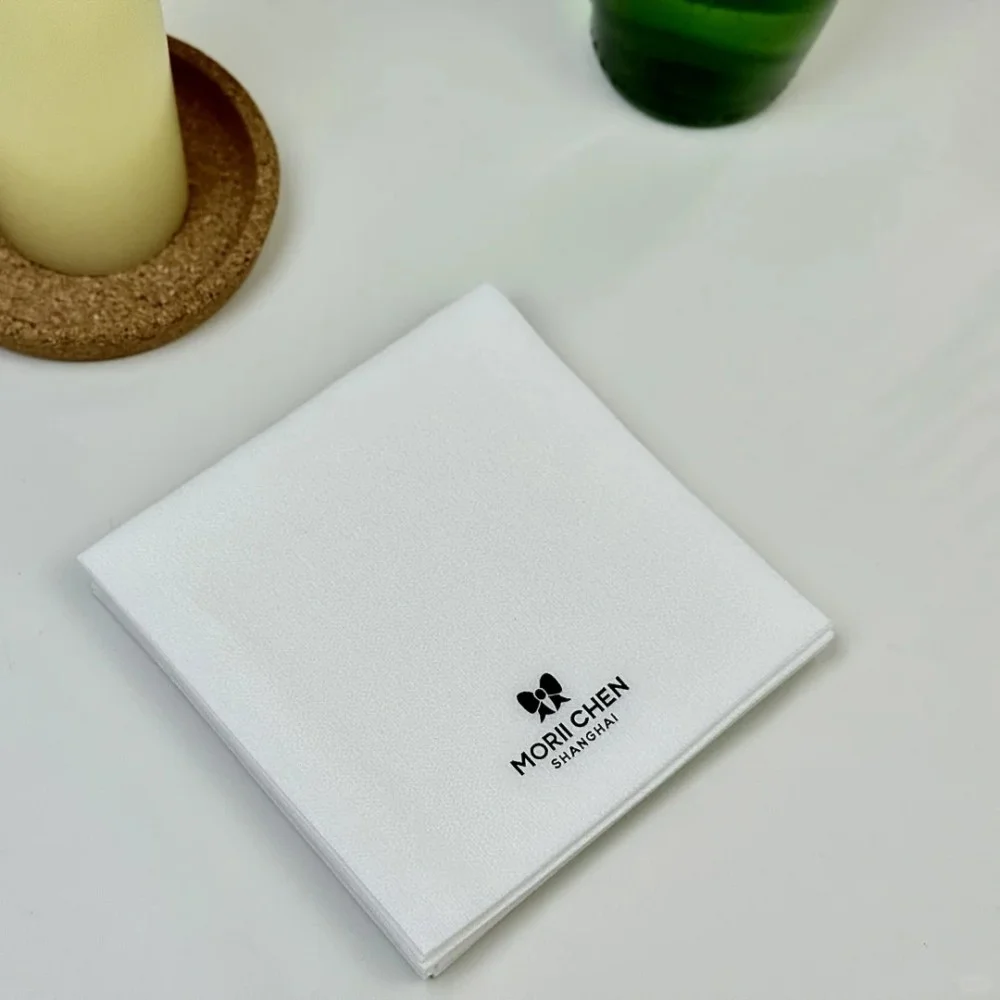 

Personalized Luxury Table Napkins-Sophisticated Printing for Wedding Venues,Coffee Houses&Private Dining Events