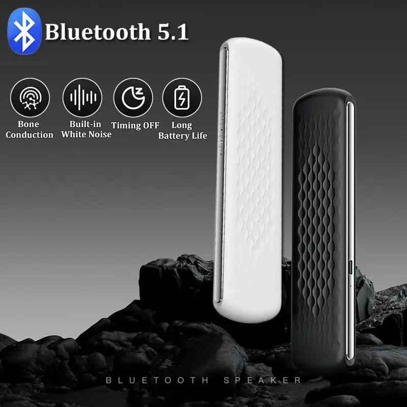 2023 Pocket Bluetooth Speaker Bone Conduction Wireless Stereo Soundbar Under Pillow Music Box Built-in White Noise Improve Sleep