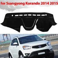 Cubierta de salpicadero almohadilla protectora para Ssangyong Korando 2014 2015 accesorios de coche tablero parasol Anto-UV accesorios de alfombra