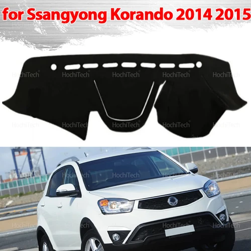 Imagen 1 del producto Cubierta de salpicadero almohadilla protectora para Ssangyong Korando 2014 2015 accesorios de coche tablero parasol Anto-UV accesorios de alfombra