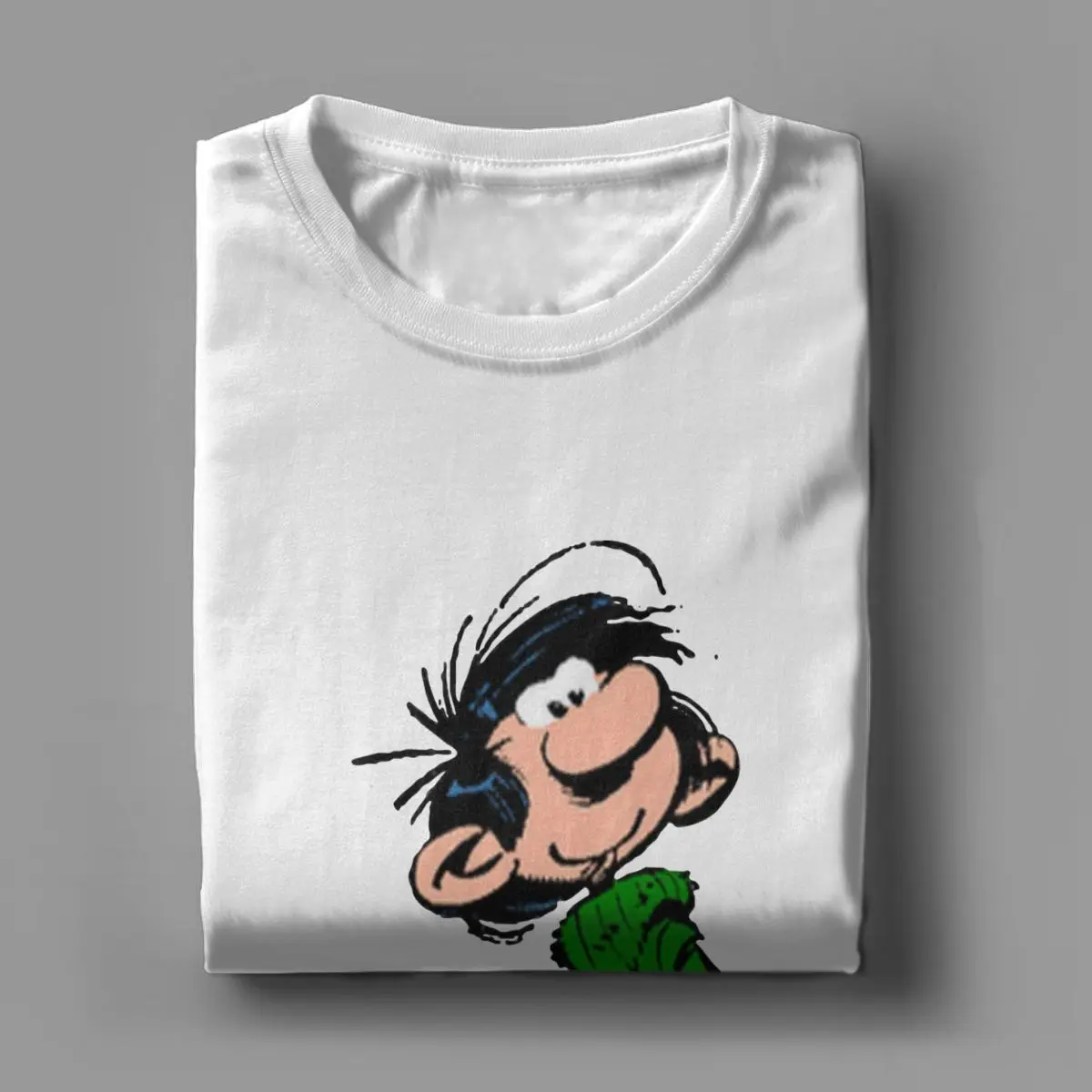 Gaston Lagaffe Gomer Goof T Shirt Men Pure Cotton Novelty T-Shirt Crew Neck Tee Shirt Short Sleeve Clothes 4XL 5XL 6XL