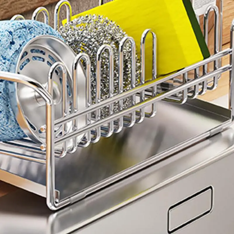 Dish Dryer Rack Stainless Steel Sink Drying Rack Stainless Steel Dish Dryer Rack With Removable Flatware Pan And Self Draining