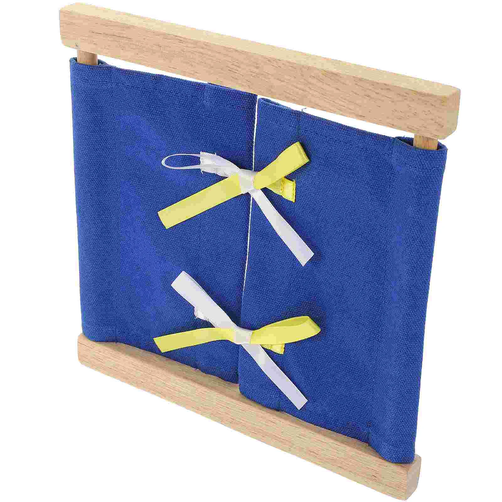 Dressing-Übungs-Lehrmittel für Kinder, Knopf-Krawatte, Vorschule, sensorisches Beschäftigungsbrett, Lernspielzeug aus Holz, Lernen Sie, kleine Hände zu kleiden