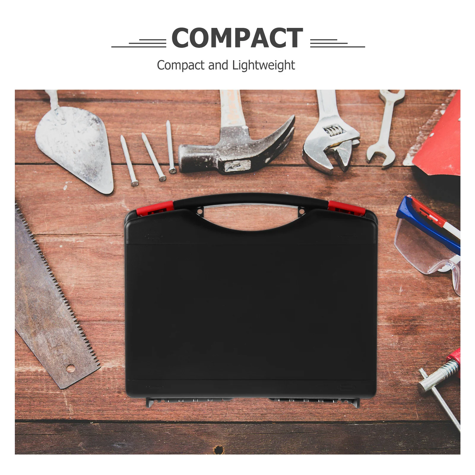 صندوق أدوات بلاستيكي محمول مقاوم للصدمات وشديد التحمل صندوق أدوات محمول لتخزين أجهزة ميكانيكي السيارة المنزلية